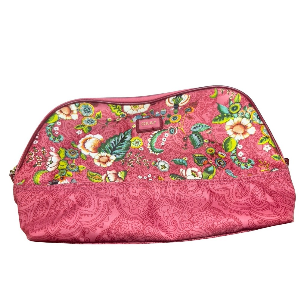 Oilily Purse Toiletry Bag Clutch Pink paisley‎ floral